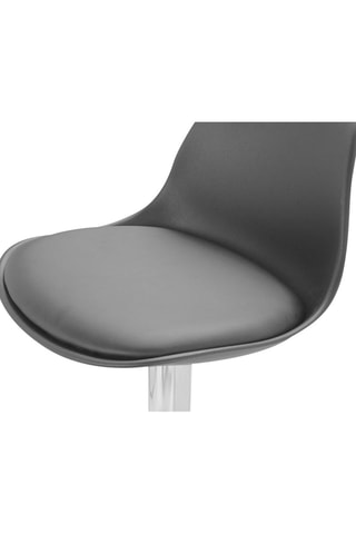 Tabourets de bar réglables Karl gris et pieds métal - lot de 2