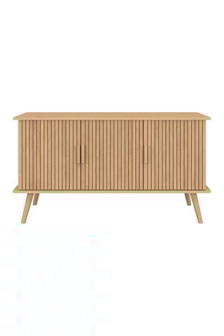 Buffet Faustine 3 portes effet lattes L110cm