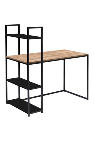 Bureau bibliothèque Manhattan en bois et métal