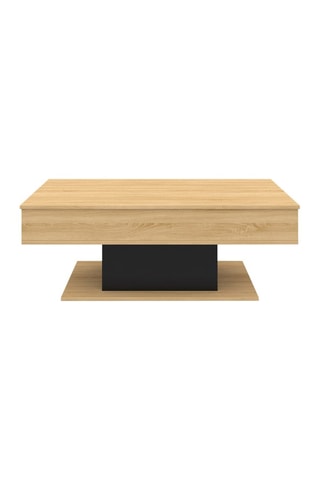 Table basse Tania avec plateau relevable bois et pieds noir L110cm