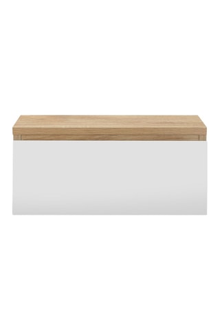 Tables de chevet suspendues Tom 1 tiroir bois et blanc - lot de 2