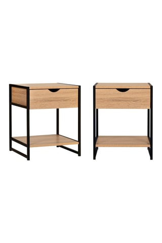 Tables de chevets Memphis 1 tiroir - lot de 2