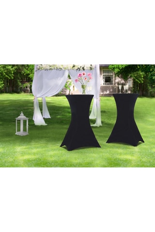 2 tables hautes pliables avec housse - 105 cm