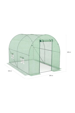 Serre tunnel de jardin - 300 x 200 x 200 cm - 6 m²