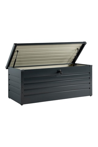 Coffre de rangement pour extérieur gris anthracite en métal 600L