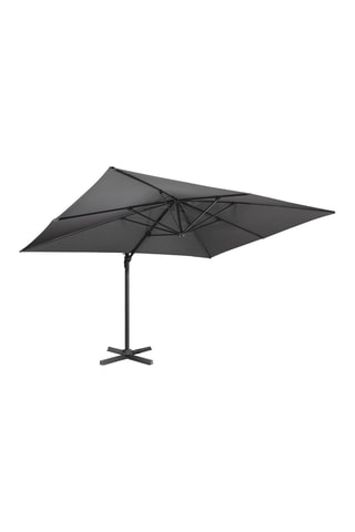 Parasol 360° - Déporté et avec housse - 12 m² - Anthracite et gris clair