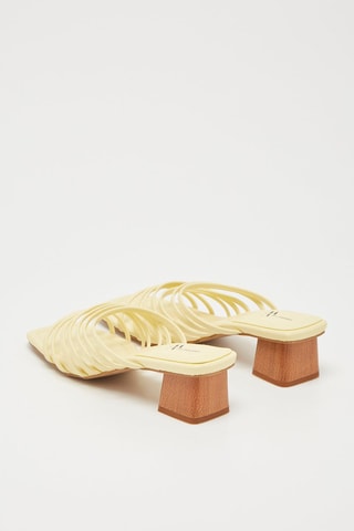Mules à talons - Jaune