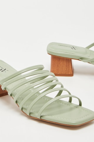 Mules à talons - Vert