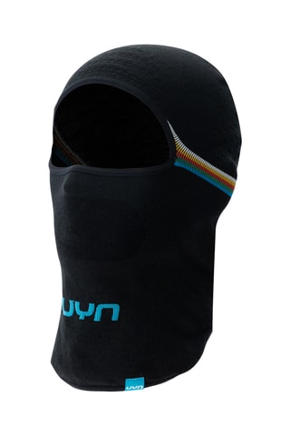 Balaclava de lã - Preto e turquesa