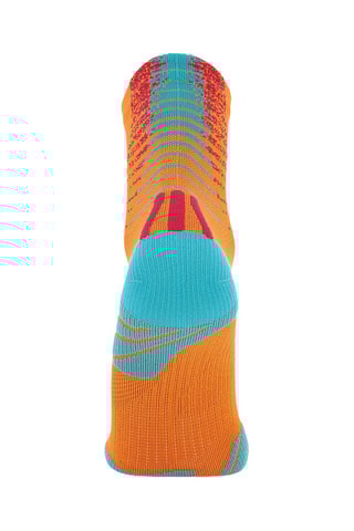 Meias de running - Laranja e turquesa