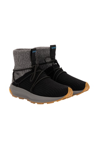 Sapatilhas subidas - Cinzento-escuro mesclado e preto