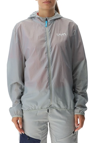 Corta-vento com capuz - Cinzento