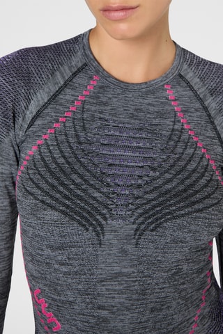 T-shirt - Cinzento mesclado e fúcsia