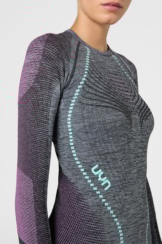 T-shirt - Cinzento mesclado e verde-água