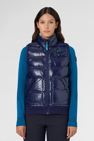 Colete acolchoado reversível - Azul-marinho