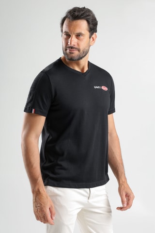 T-shirt em lã - Preto