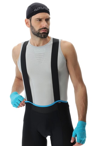 Camisola de alças de ciclismo - Cinzento e branco