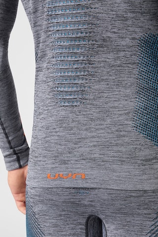 T-shirt - Cinzento mesclado e azul-cobalto