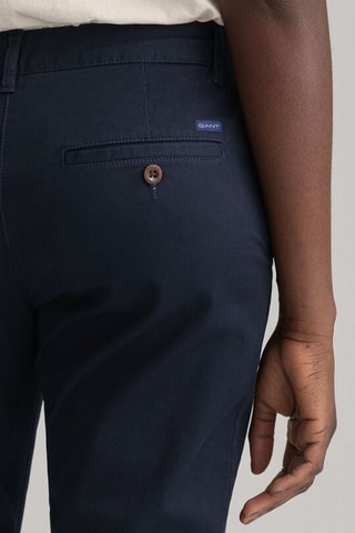 Chino slim en coton biologique - Bleu marine