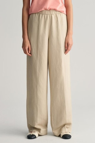 Pantalon relaxed en lin - Beige