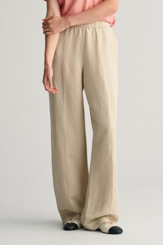 Pantalon relaxed en lin - Beige