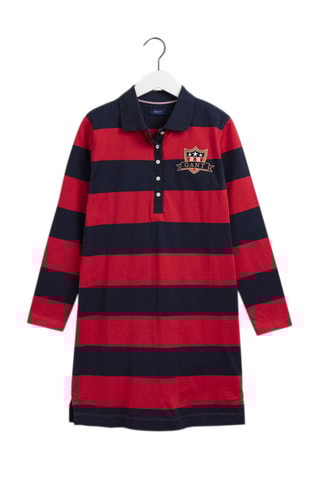 Robe polo regular - Bleu et rouge