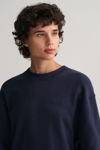 Robe sweat oversize - Bleu marine