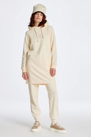 Robe sweat regular à capuche - Beige