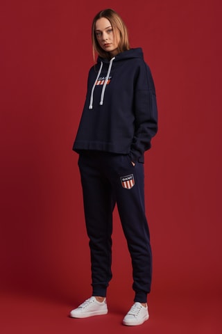 Sweat relaxed à capuche - Bleu marine