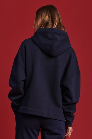 Sweat relaxed à capuche - Bleu marine