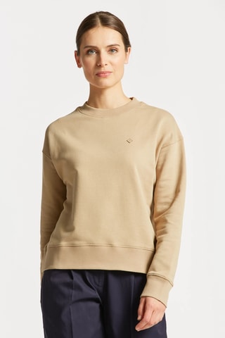 Sweat relaxed en coton biologique - Beige