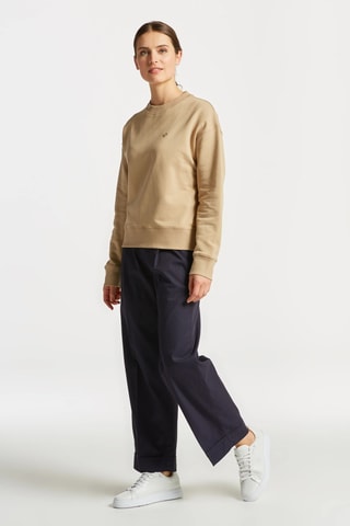 Sweat relaxed en coton biologique - Beige