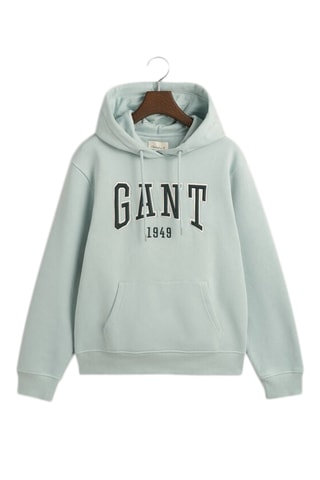 Sweat relaxed à capuche - Turquoise