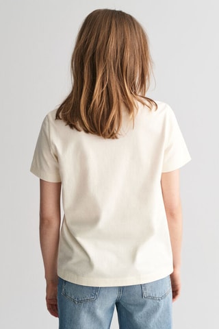 T-shirt regular en coton biologique - Crème