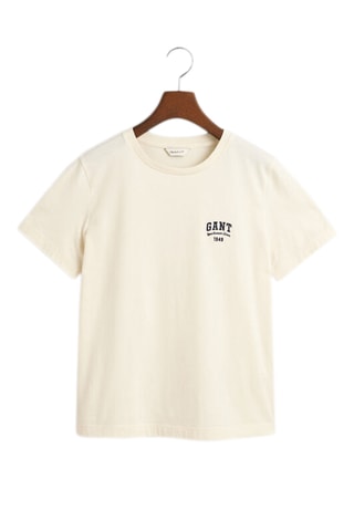 T-shirt regular en coton biologique - Crème