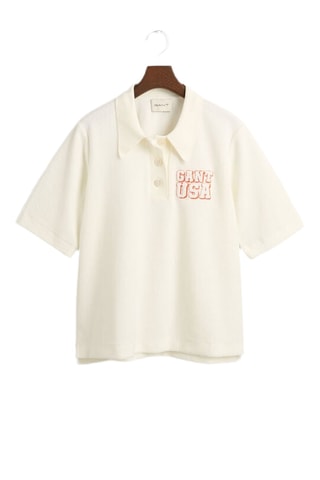 Polo relaxed en coton biologique - Écru