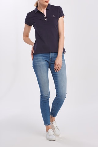 Polo slim - Bleu marine