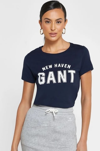 T-shirt relaxed - Bleu marine