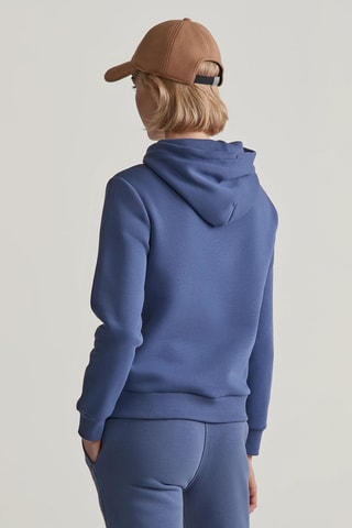 Sweat regular à capuche - Bleu