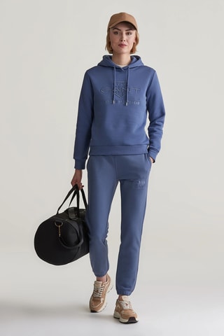 Sweat regular à capuche - Bleu