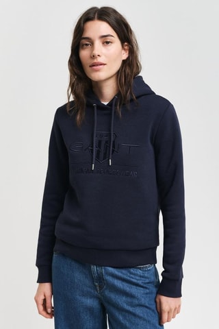 Sweat regular à capuche - Bleu marine