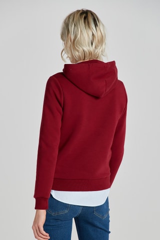 Sweat regular à capuche - Bordeaux