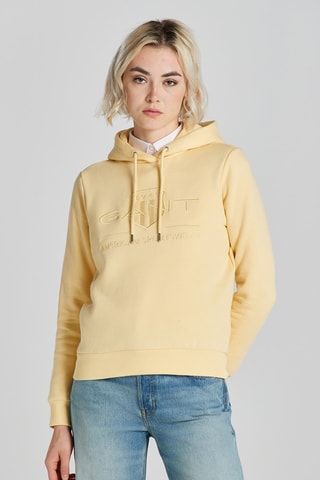 Sweat regular à capuche - Jaune pâle