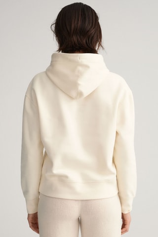 Sweat relaxed à capuche - Crème