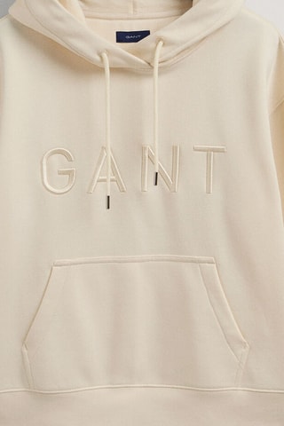 Sweat relaxed à capuche - Crème