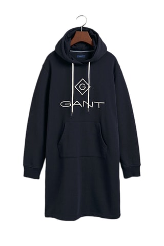 Robe sweat relaxed à capuche - Bleu marine