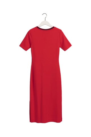 Robe midi slim - Rouge