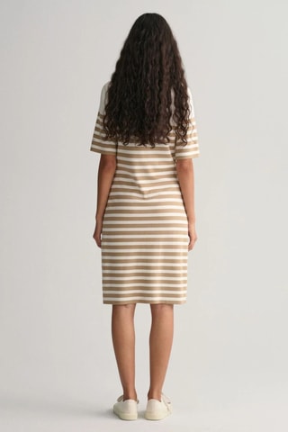 Robe relaxed - Blanc et beige