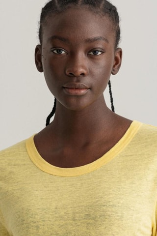 T-shirt en lin - Jaune