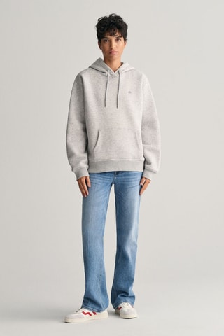 Sweat relaxed à capuche - Gris clair